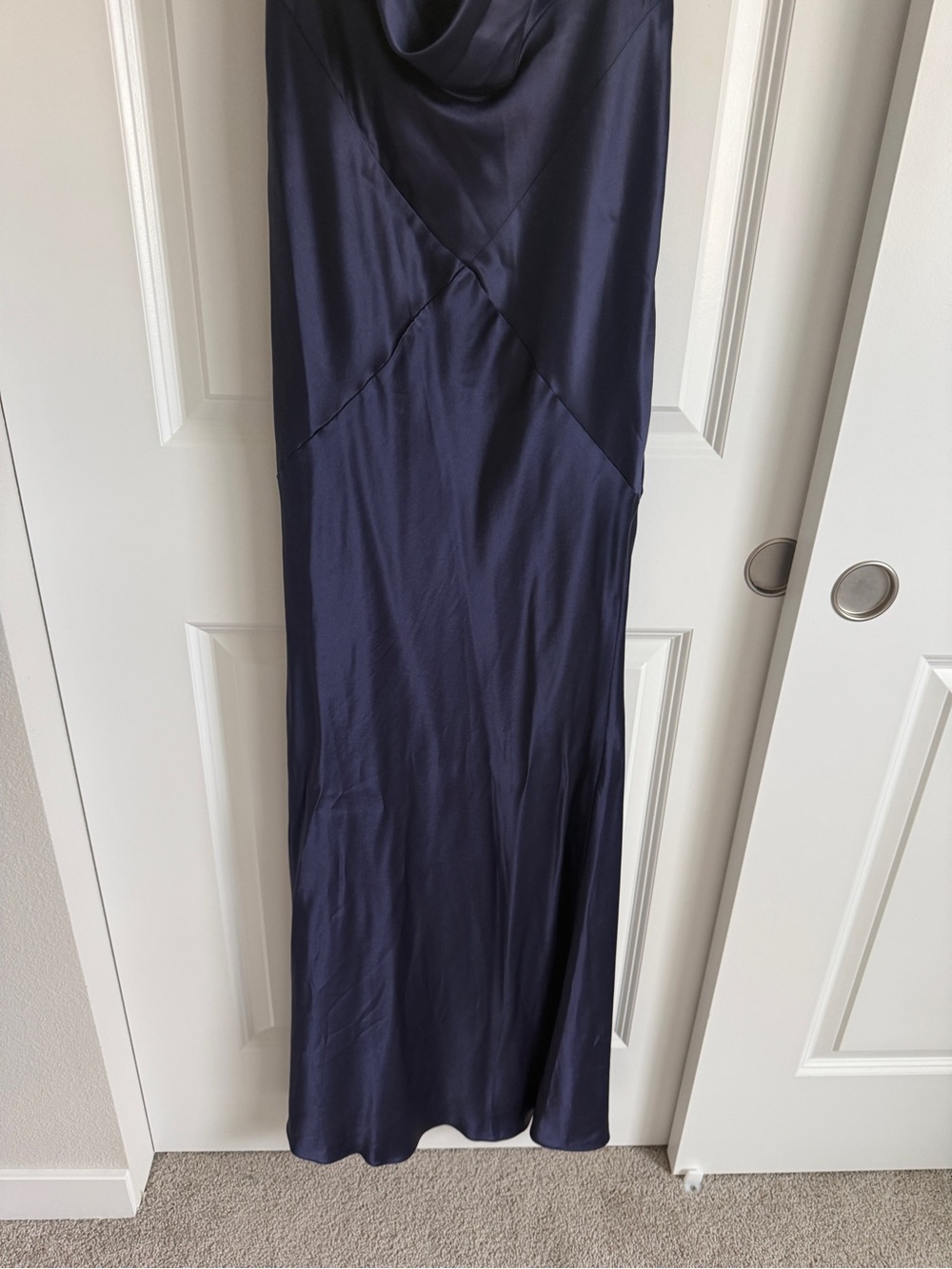 House of CB Dress Satin Cowl Neck Maxi Dress Wedding Evening - Picture 10 of 10